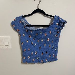 Cropped off the shoulder top